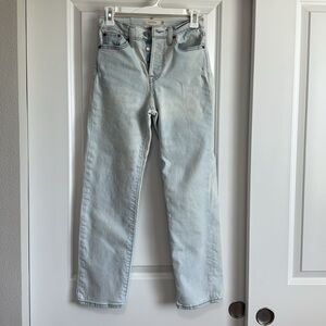 Levi's Jeans Denim Straight Leg Light Wash Blue Women's 25